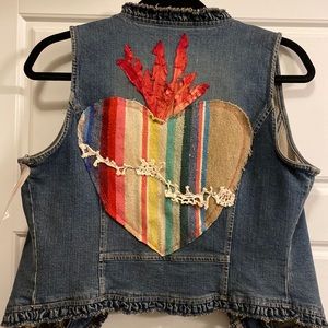 Sacred Heart Denim Vest